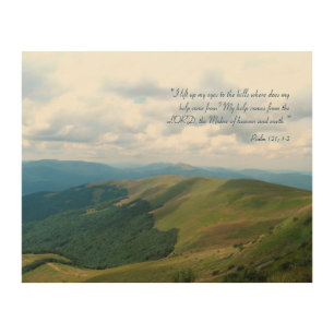 Psalm 121; 1-2 wood wall art