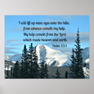 Psalm 121:1 I will lift up mine eyes... Poster