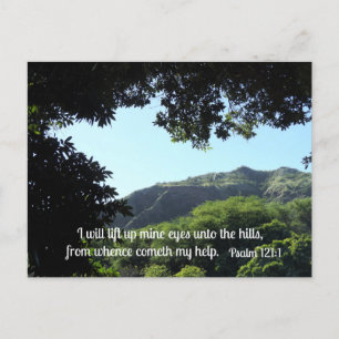 Psalm 121:1 I will lift up mine eyes unto the Postcard