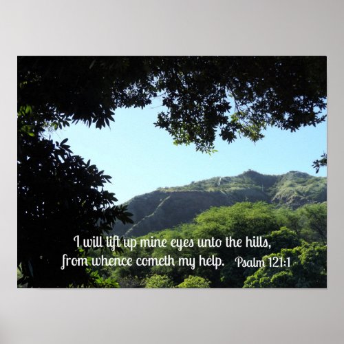 Psalm 1211 I will lift up mine eyes unto the  Poster