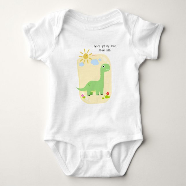 Psalm 121:5 Bib Baby Bodysuit (Front)