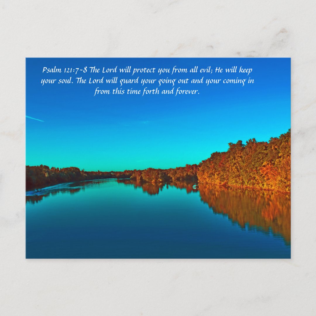Psalm 121:7-8 The Lord will protect you from all e Postcard | Zazzle