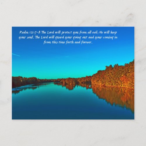 Psalm 1217_8 The Lord will protect you from all e Postcard