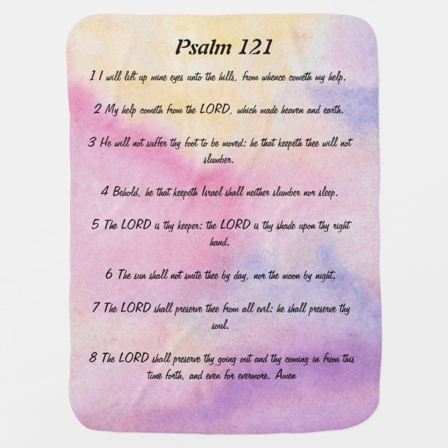 Psalm 121  baby blanket (Front)
