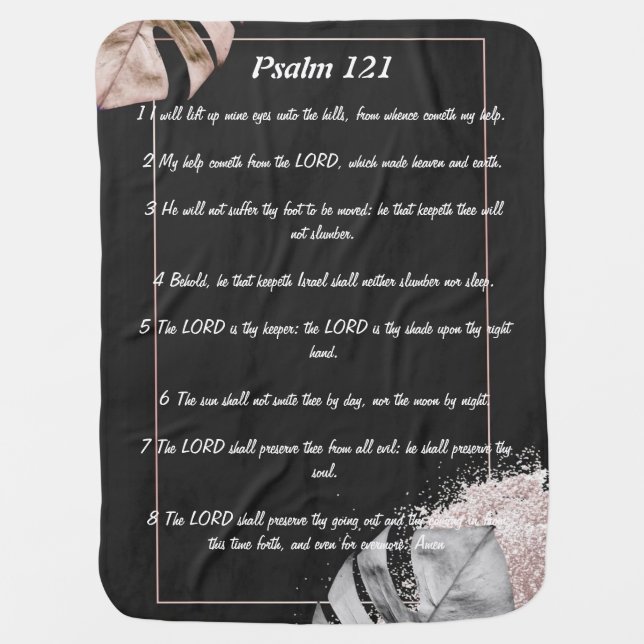 Psalm 121  baby blanket (Front)