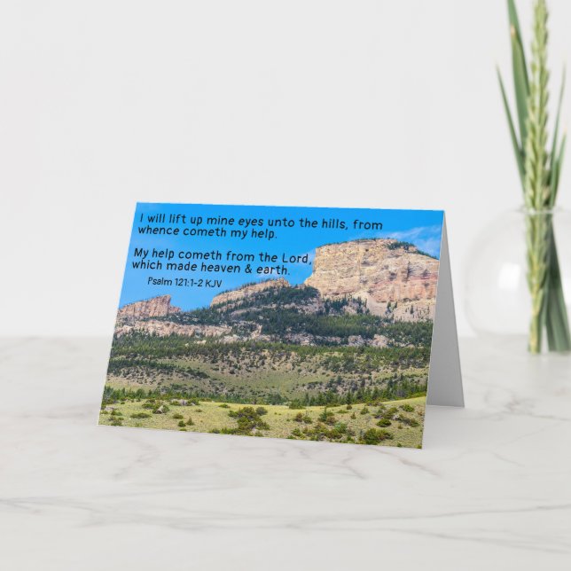  Psalm 121 Faith Get Well Care sympathy note Card (Front)