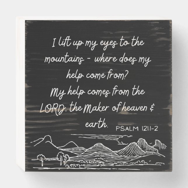 Psalm 121 - Faith Sign - Words of Comfort (Front Horizontal)