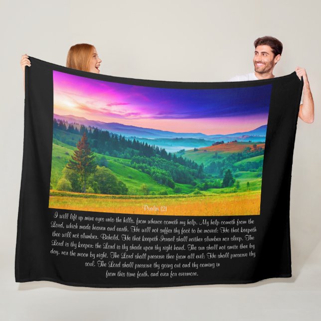 Psalm 121    fleece blanket (In Situ)