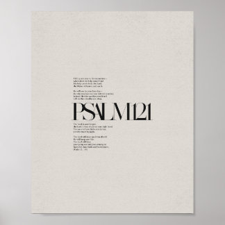 Psalm 121 - "I Lift My Eyes to the Hills" Poster