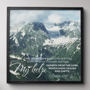Psalm 121 I will lift up mine eyes unto the hills Peel And Stick Photo Tile