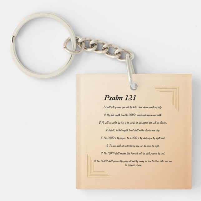 Psalm 121   keychain (Front)