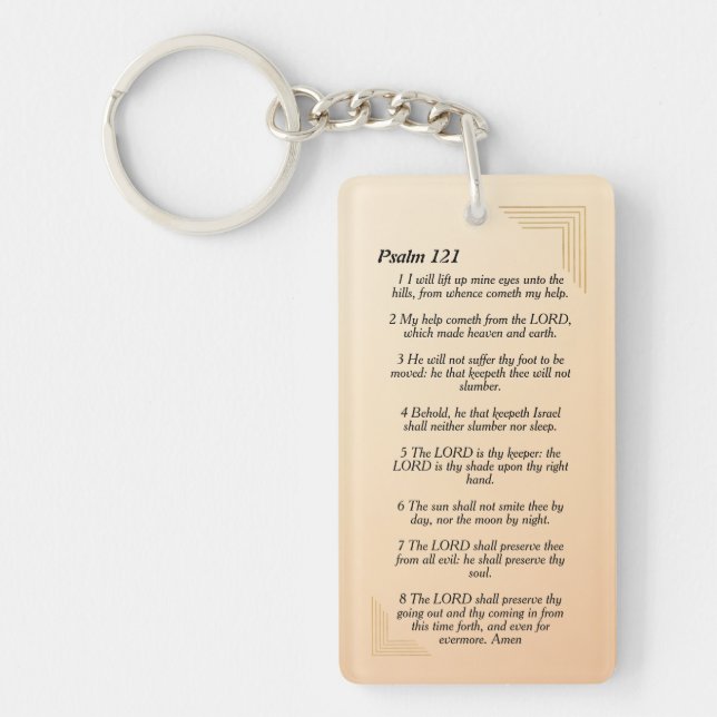 Psalm 121   keychain (Front)