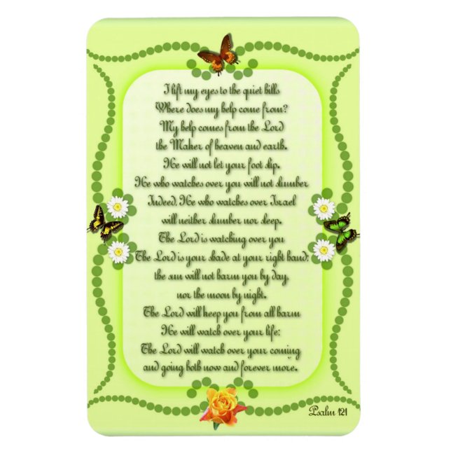 Psalm 121 magnet (Vertical)