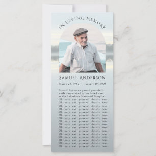 Psalm 121 Misty Lake Sunset Memorial Photo Card