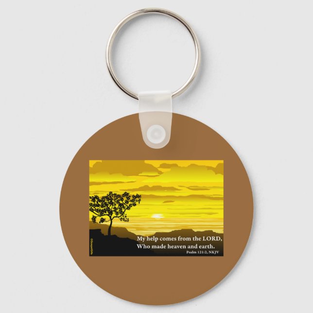 Psalm 121 My Help Keychain (Front)