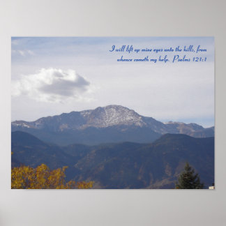 Psalm 121 Pikes Peak poster