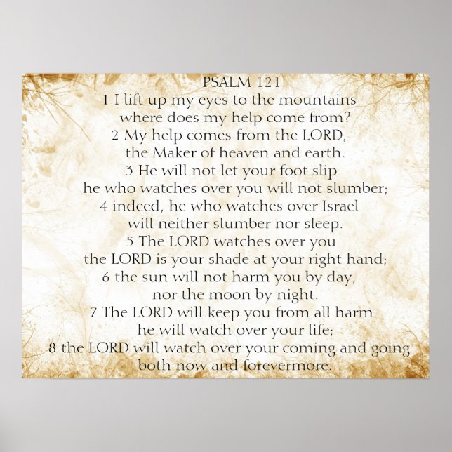 psalm 121 poster (Front)