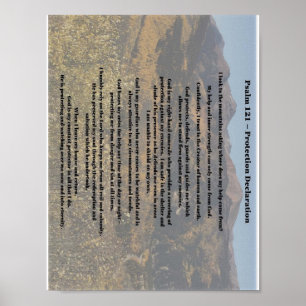 Psalm 121 Protection Declaration Poster
