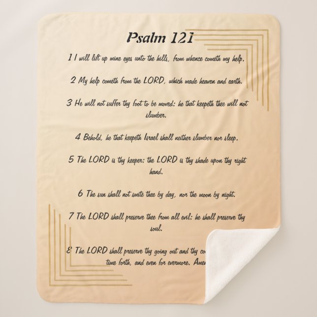 Psalm 121  sherpa blanket (Front)