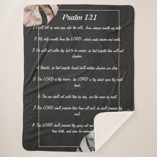 Psalm 121 sherpa blanket (Front)