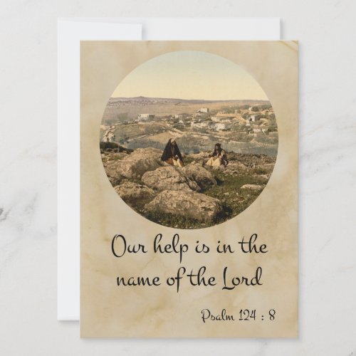 Psalm 1248 on a beautiful biblical greeting card