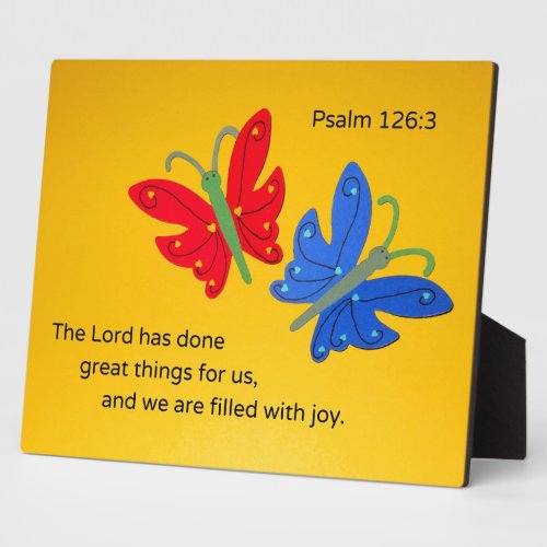 Psalm 1263 The Lord has done great things for us Plaque