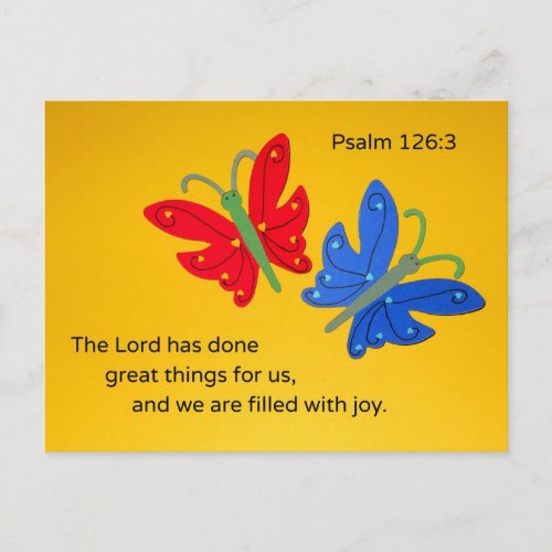 Psalm 1263 The Lord has done great things for us Postcard