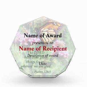 Psalm 126 3 The LORD hath done great things Acrylic Award