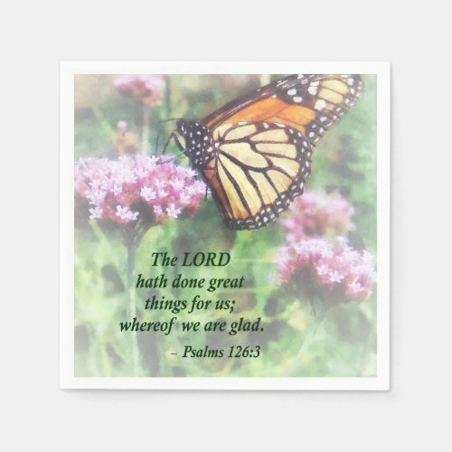 Psalm 126 3 The LORD hath done great things Napkins