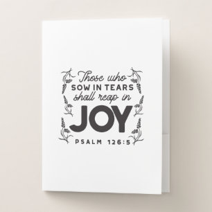 Psalm 126:5 Scripture Typography – Reap in Joy Pocket Folder