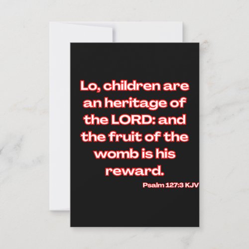 Psalm 1273 KJV Bible Scripture Greeting Card