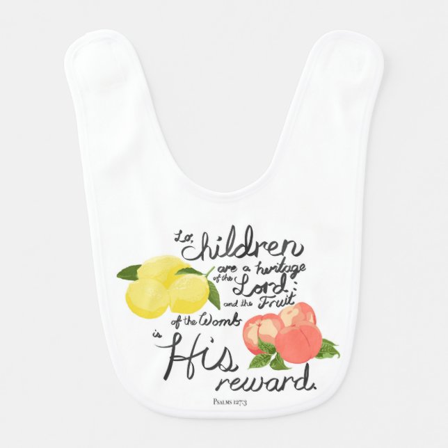 Psalm 127 baby bib (Front)