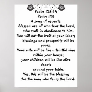 Psalm 128 :1-4 poster