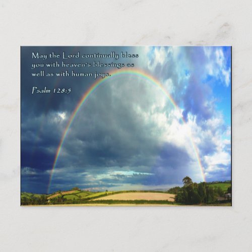 Psalm 1285 Full Rainbow Postcard