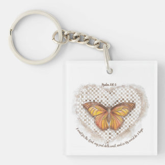Psalm 130:5 Hope Keychain