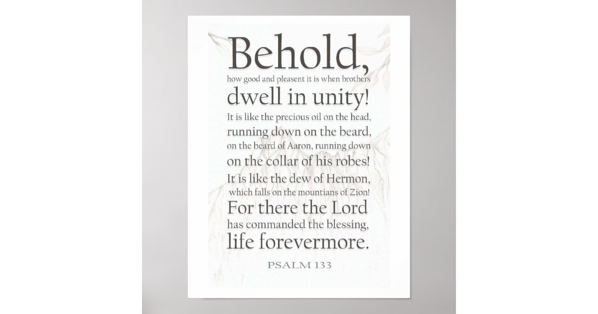 Psalm 133 Poster 