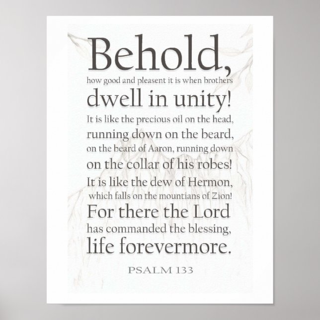 Psalm 133 poster (Front)