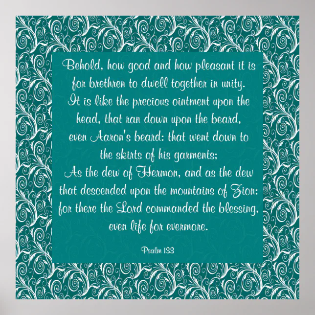 Psalm 133 Poster | Zazzle