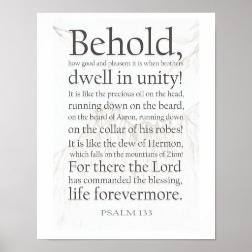 Psalm 133 posters | Zazzle