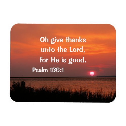 Psalm 1361 Oh give thanks unto the lord Magnet