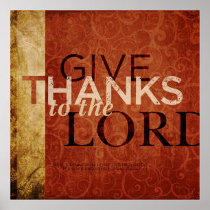 Psalm 136:1 poster
