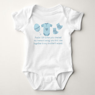 Psalm 139:13 For you created my inmost being Baby Bodysuit