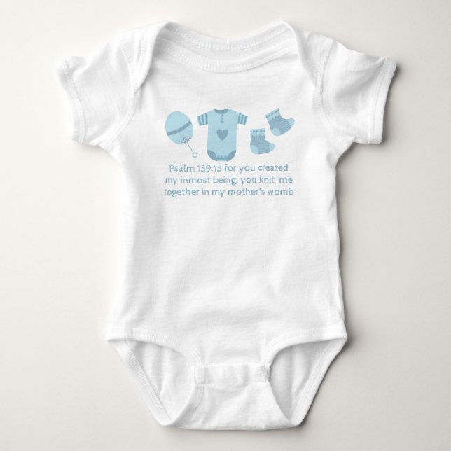 Psalm 139:13 For you created my inmost being Baby Bodysuit (Front)