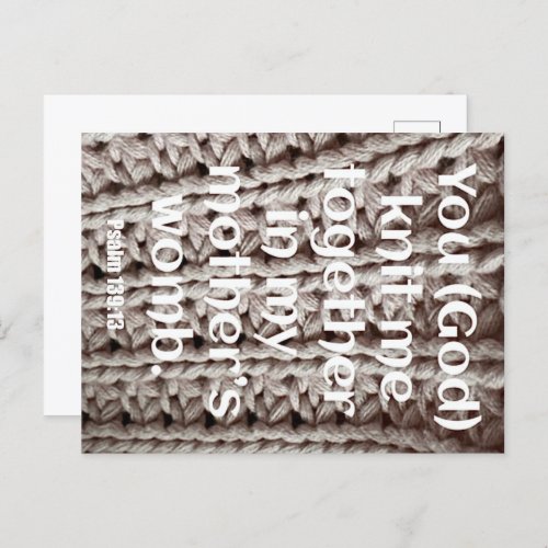 Psalm 13913 You knit me together scripture card