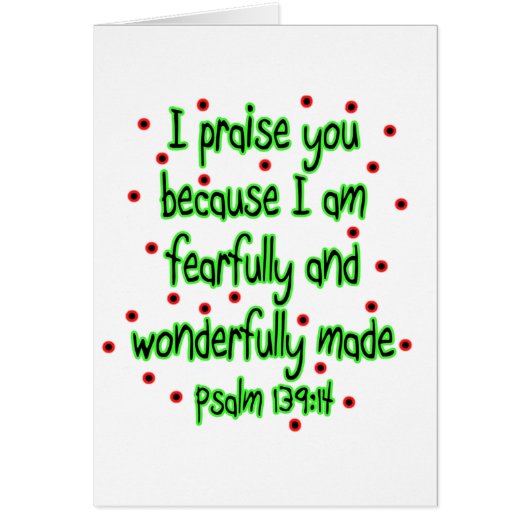 Psalm 139:14 cards (Front)