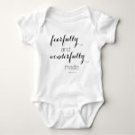 Psalm 139:14 &quot;fearfully And Wonderfully Made&quot; Baby Bodysuit at Zazzle