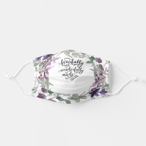 Psalm 13914 Fearfully and Wonderfully Made Bible Adult Cloth Face Mask