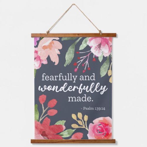 Psalm 13914 _ Fearfully and Wonderfully Made Hanging Tapestry