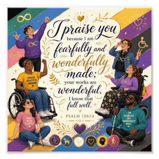 Psalm 139:14 - Fearfully and Wonderfully Made | In Photo Print