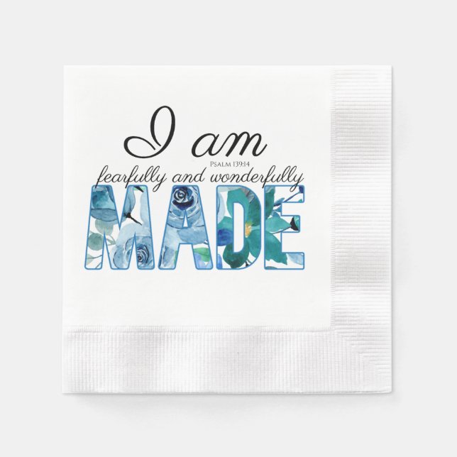 Psalm 139:14 Fearfully & Wonderfully Made Napkins (Front)